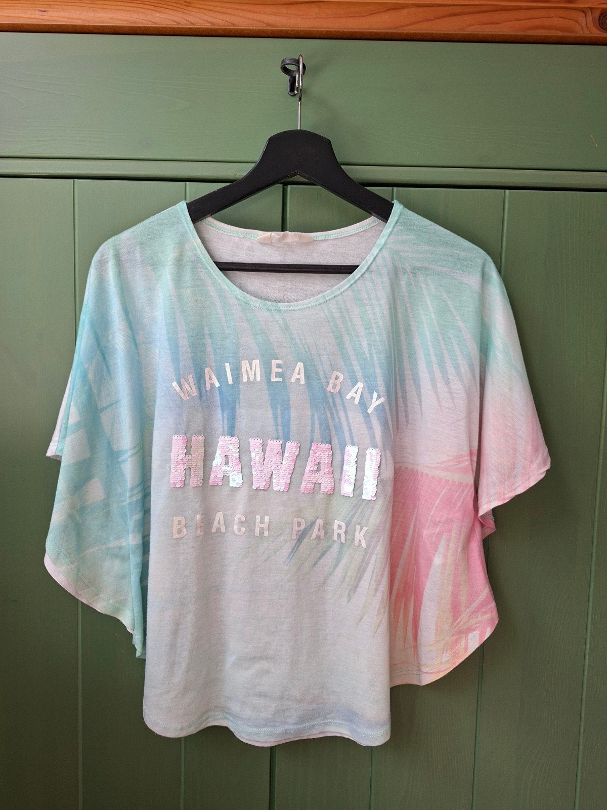H&M Hawaii shirt met omkeerbare pailletten - Maat 170, Kinderen en Baby's, Meisje, H&M, Ophalen of Verzenden, Zo goed als nieuw