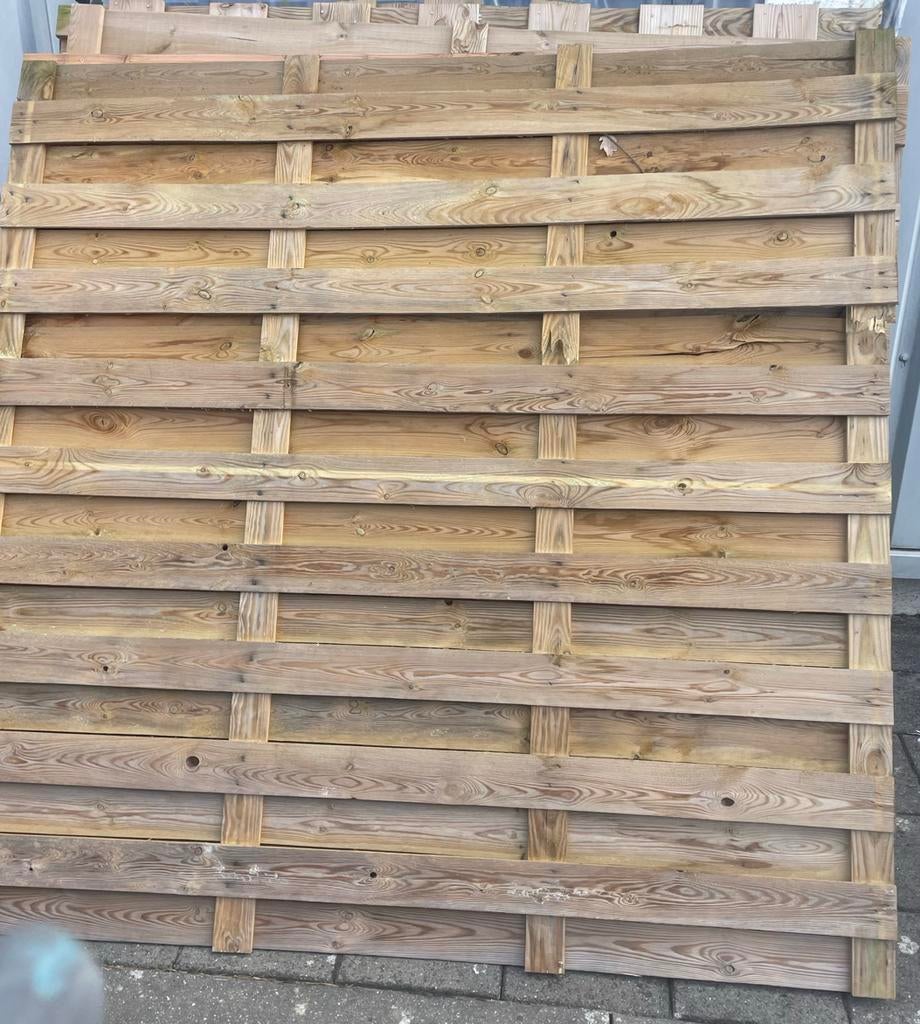 10x 180x180 Robuust houten tuinscherm, Minder dan 3 meter, Ophalen of Verzenden, Hout, 1 tot 2 meter