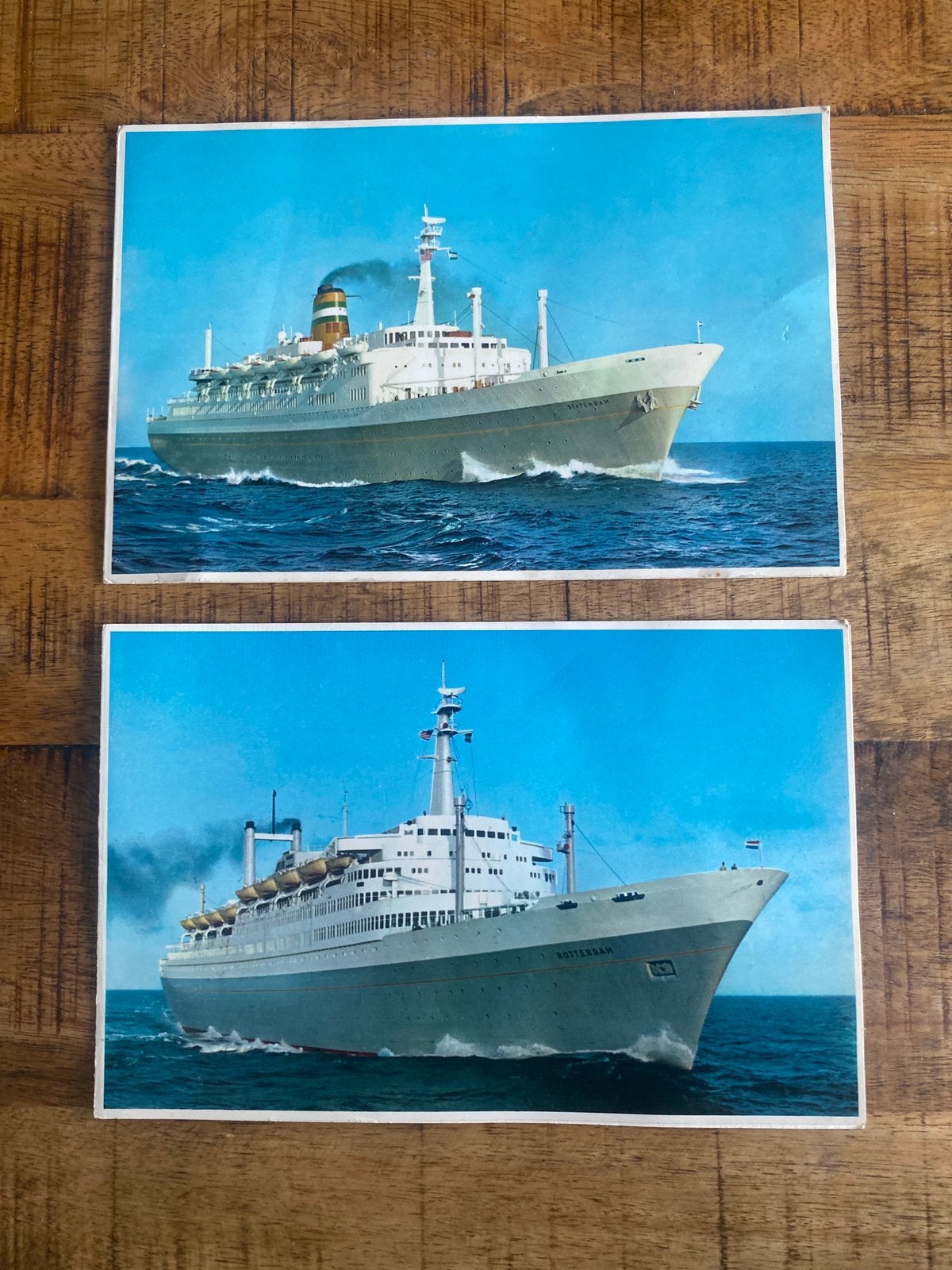 2 oude informatie kaarten over de holland amerika lijn, Verzamelen, Ophalen of Verzenden, Zo goed als nieuw, Kaart, Foto of Prent