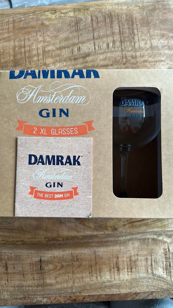 2 Gin glazen ~ Damrak Gin ~, Ophalen of Verzenden, Nieuw, Overige typen