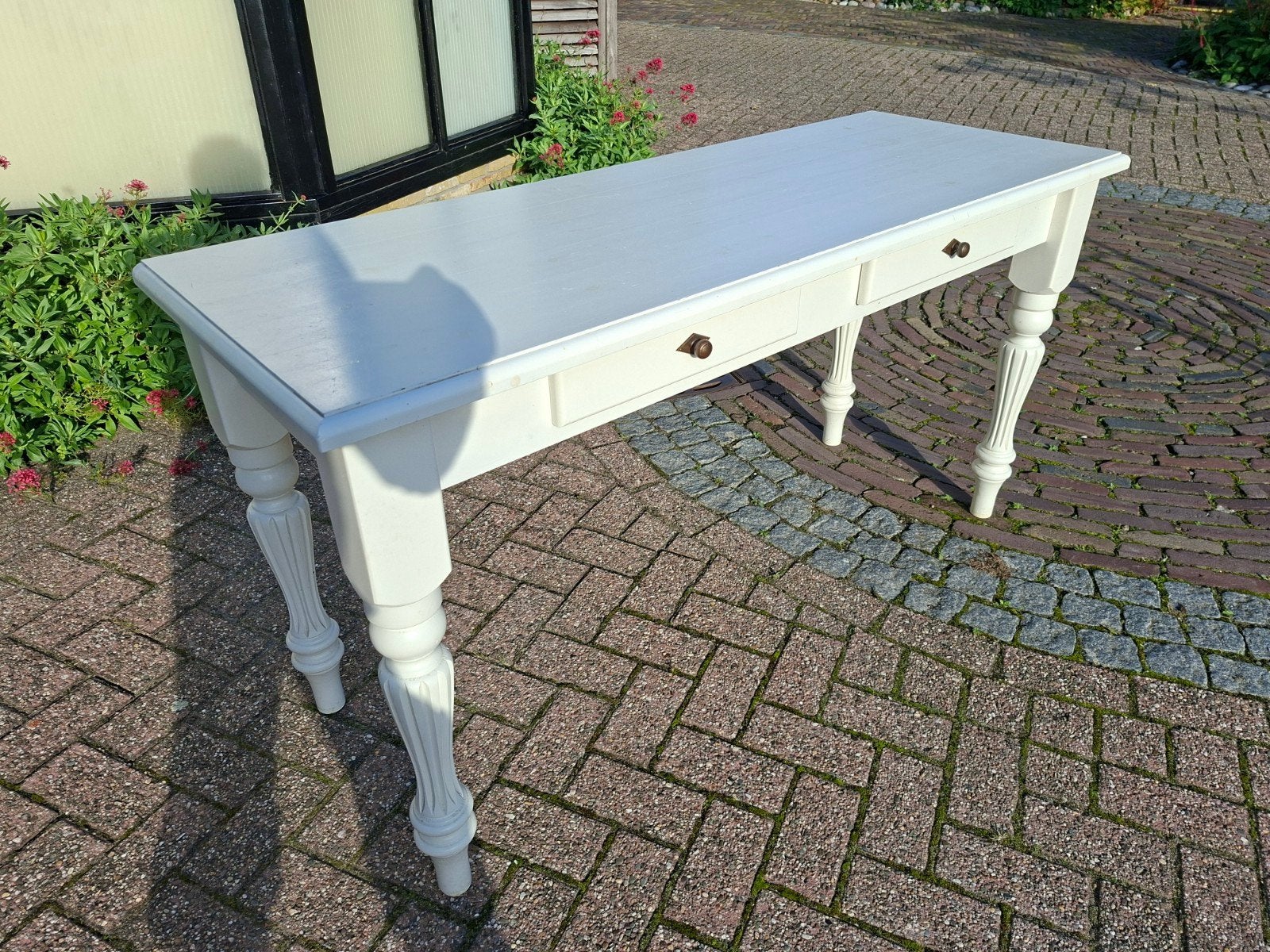 side table hoog 78 breed 55 lang 150 cm, Ophalen, 25 tot 50 cm, Rechthoekig, 100 tot 150 cm