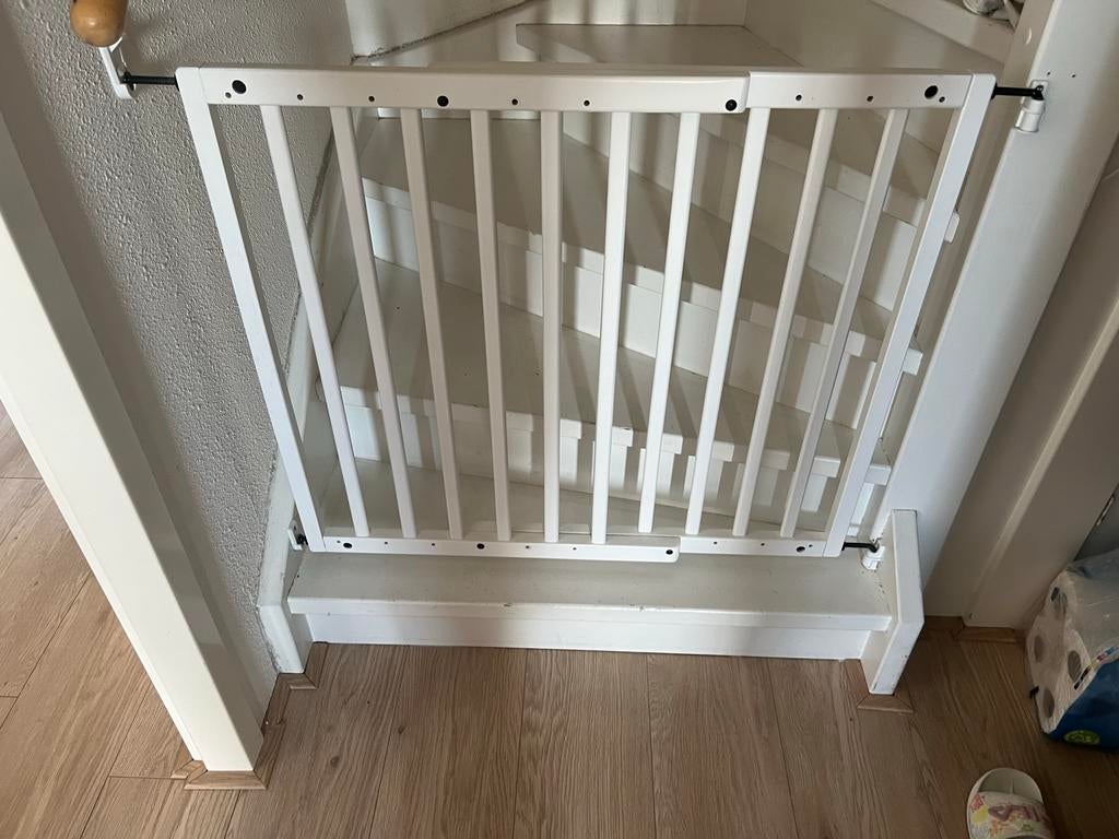 Kidsriver Traphekje - Wit, in goede staat, Kinderen en Baby's, Traphekjes, Zo goed als nieuw, Overige typen, Hout, minder dan 100 cm