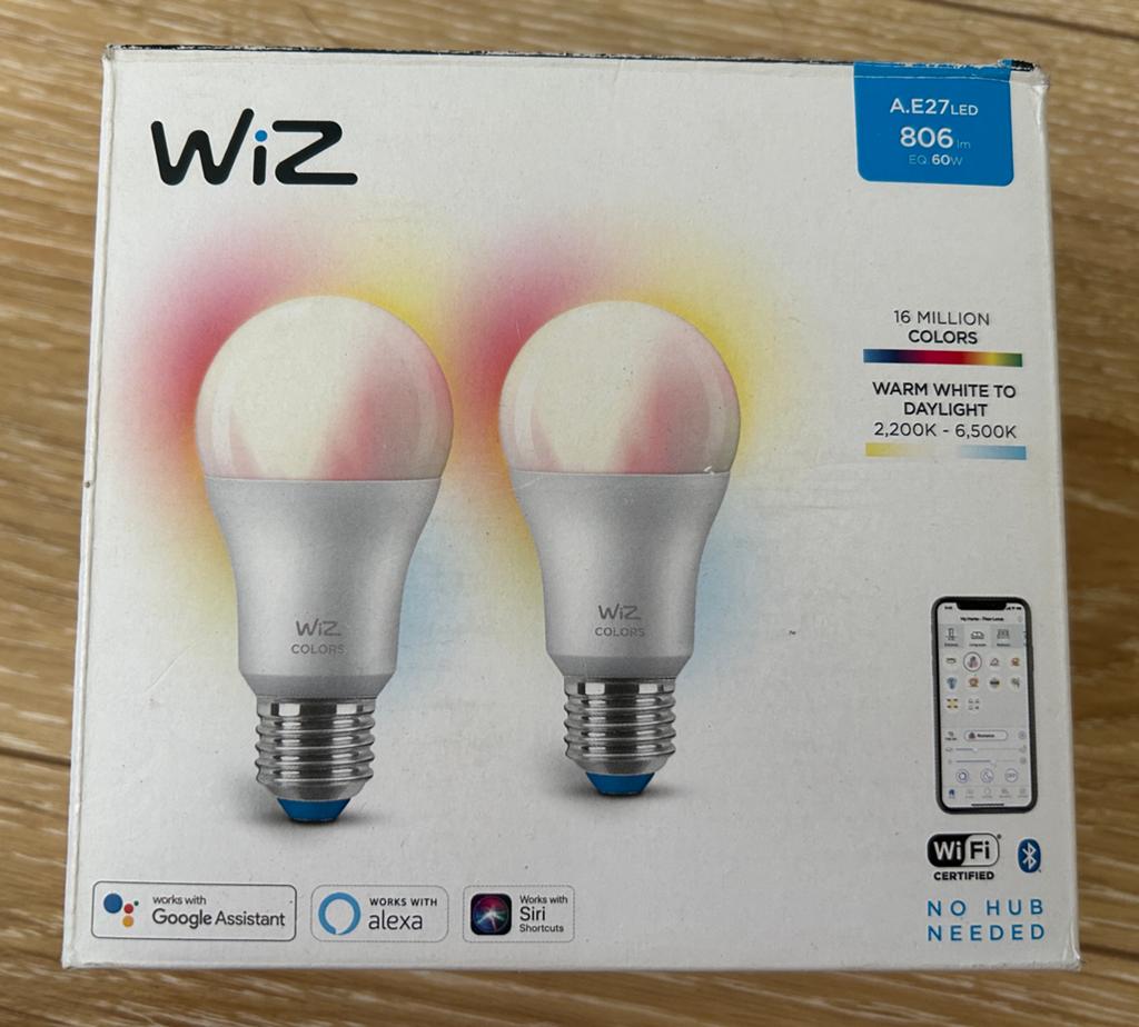 WiZ Connected LED peer E27 60W 2 stuks, Ophalen of Verzenden, Gebruikt
