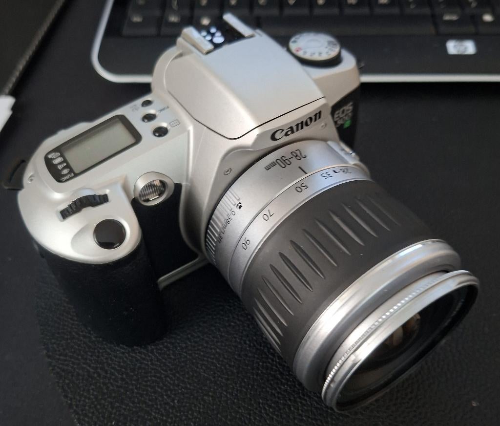 Canon  EOS 500n + 28-90 lens + batterij grip in mooie staat., Audio, Tv en Foto, Ophalen of Verzenden, Spiegelreflex, Canon