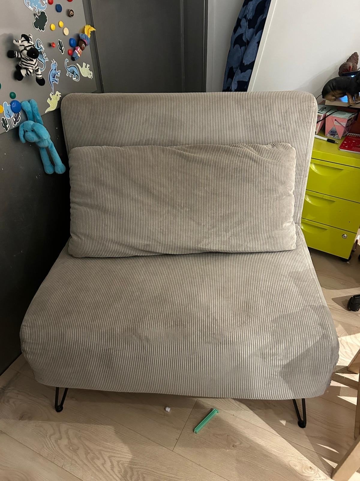 Slaapbank, Ophalen, Zo goed als nieuw, Tweepersoons, 140 cm