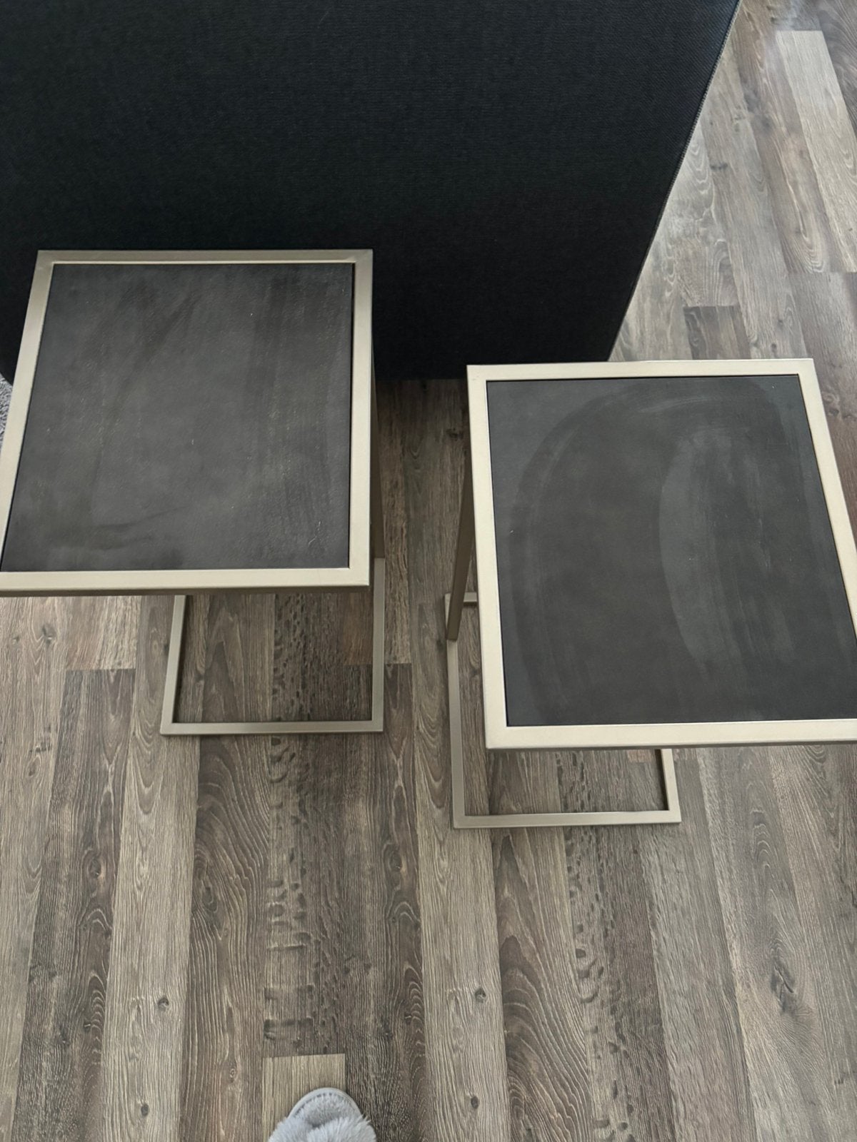 2x Bijzettafel, Minder dan 55 cm, Rond, Zo goed als nieuw, Ophalen