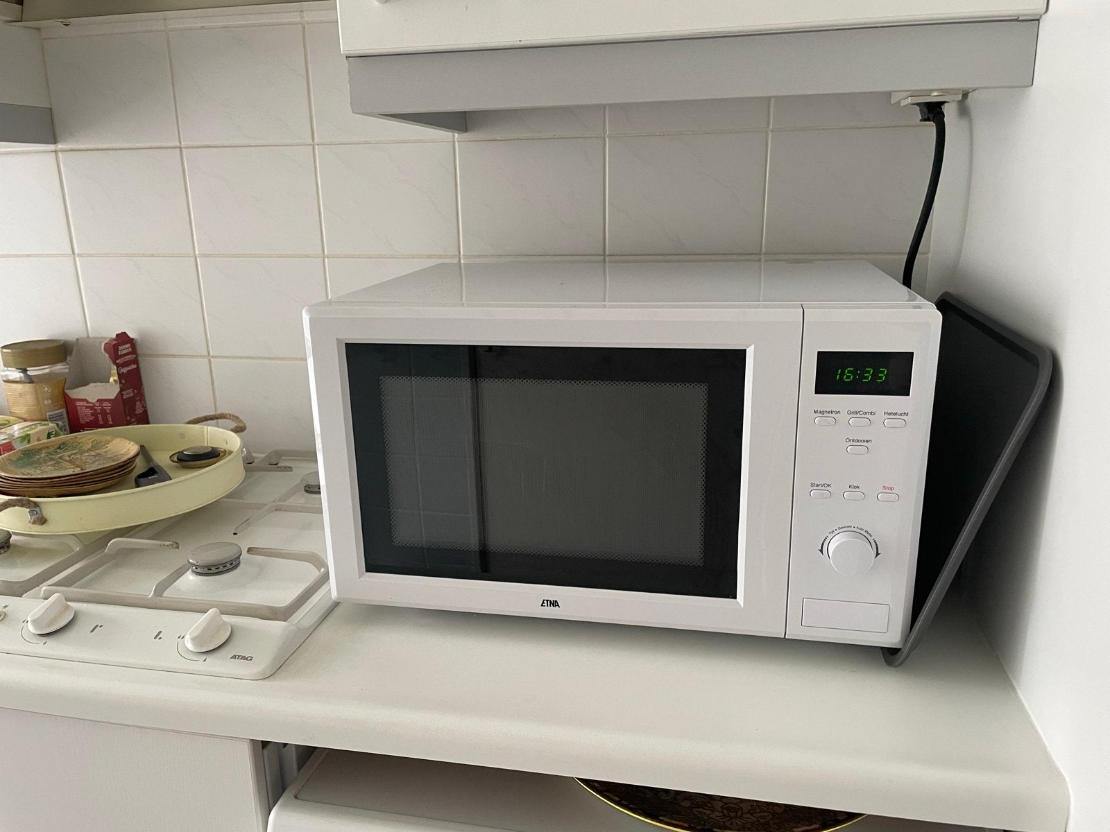 Etna Combi Magnetron Wit - Zo goed als nieuw, Witgoed en Apparatuur, Magnetrons, Ophalen, Combimagnetron, Grill, Zo goed als nieuw
