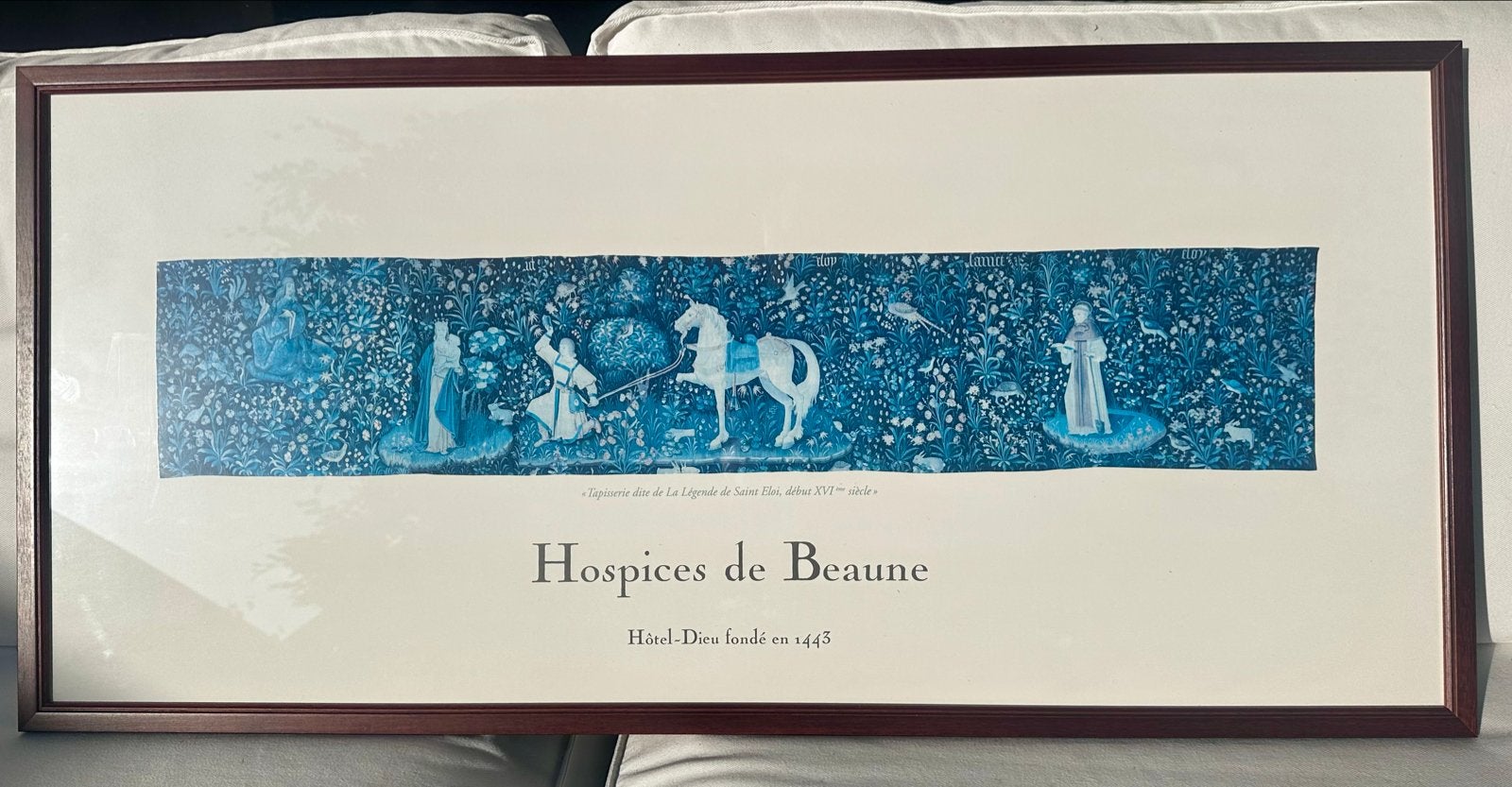 Hospices de Beaune Wandtapijt Print - Klassiek, Antiek en Kunst, Ophalen of Verzenden, Klassiek, Print, Overige onderwerpen