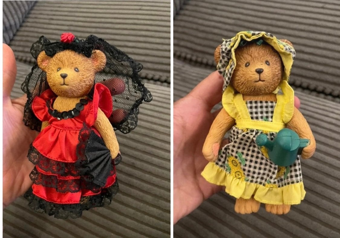 Zeldzame vintage Russ Berrie Teddy town beren beweegbaar, Ophalen of Verzenden, Gebruikt, Overige typen, Overige merken