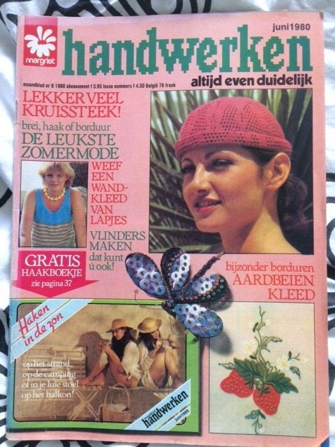 tijdschrift margriet handwerken (later steek) juni 1980, Boeken, Ophalen of Verzenden, Gelezen, Damesbladen