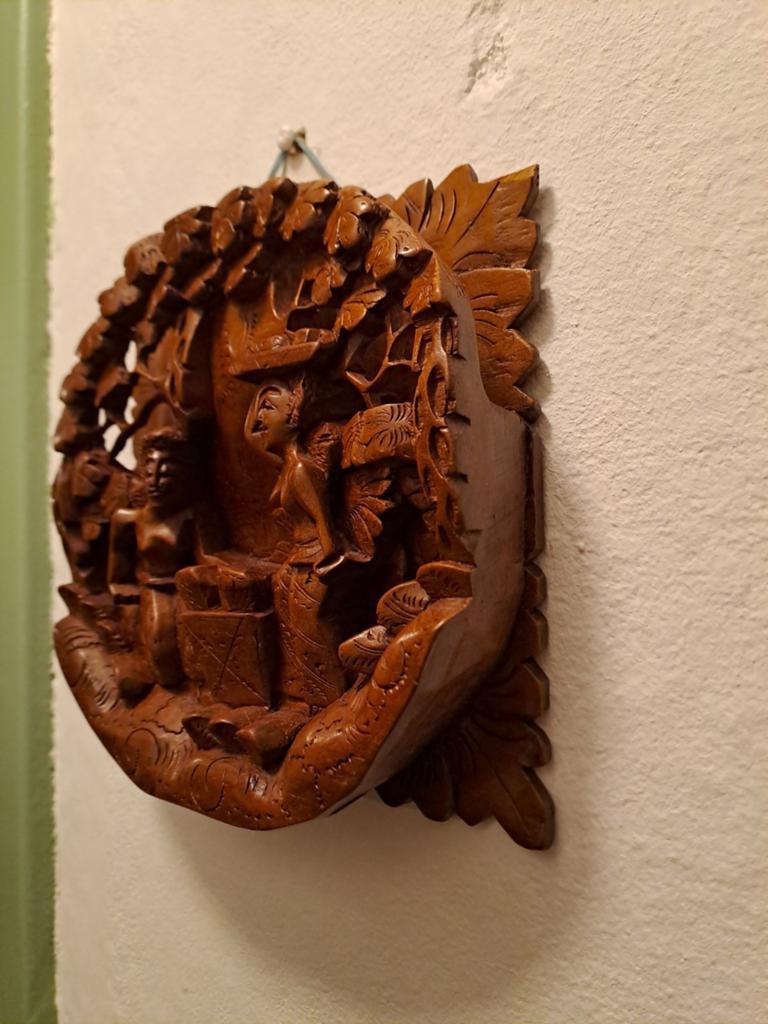 Prachtig vintage 3d Indonesisch houtsnijwerk., Ophalen of Verzenden