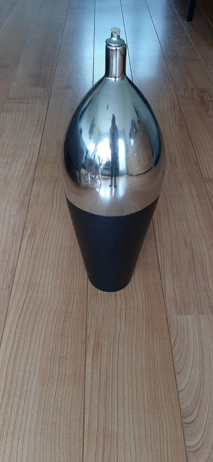 Olielamp van de Eijerkamp zwart zilver, Ophalen, Zilver