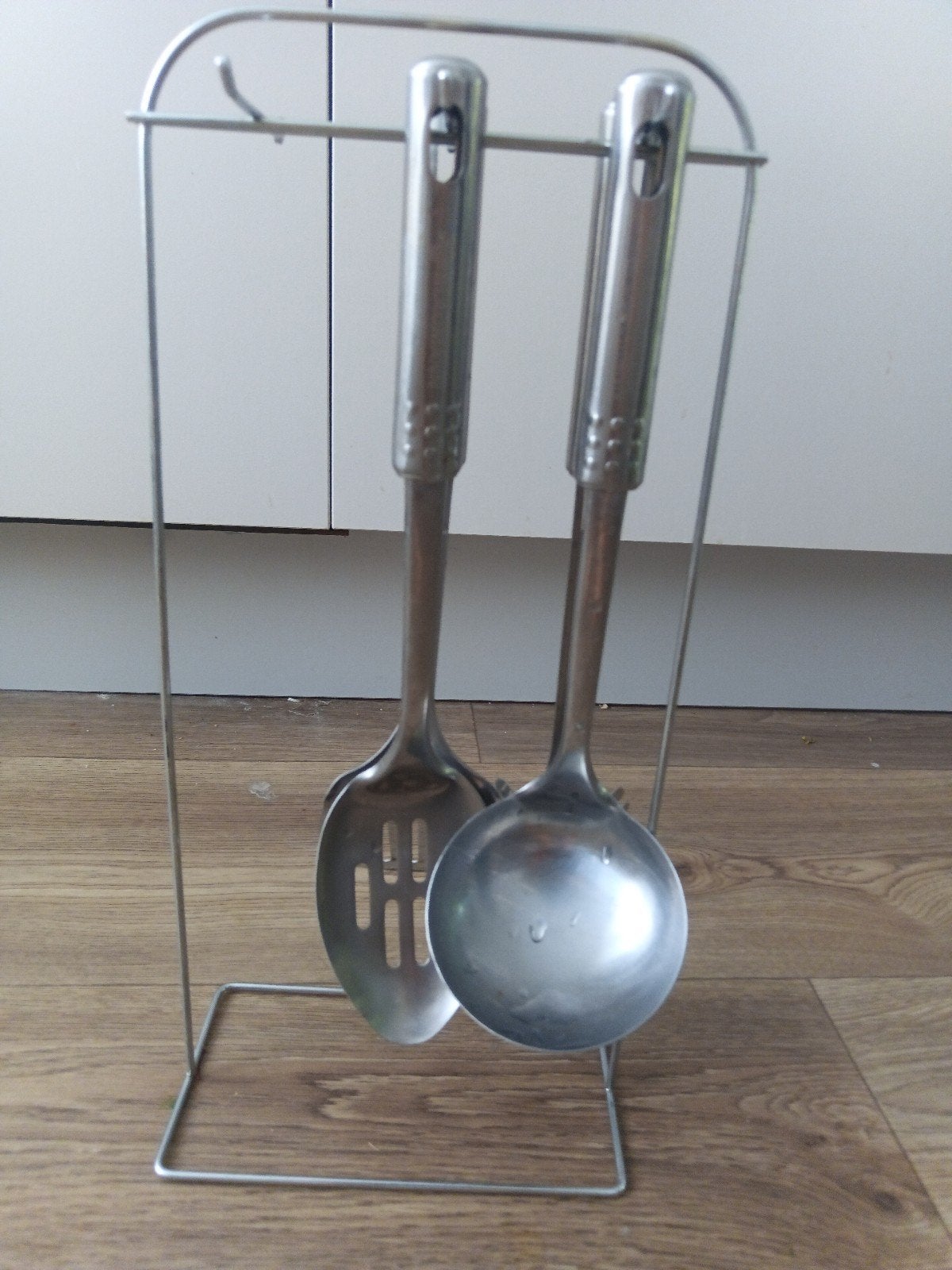 RVS keukengerei set met houder, Ophalen, Zilver, Metaal, Overige merken