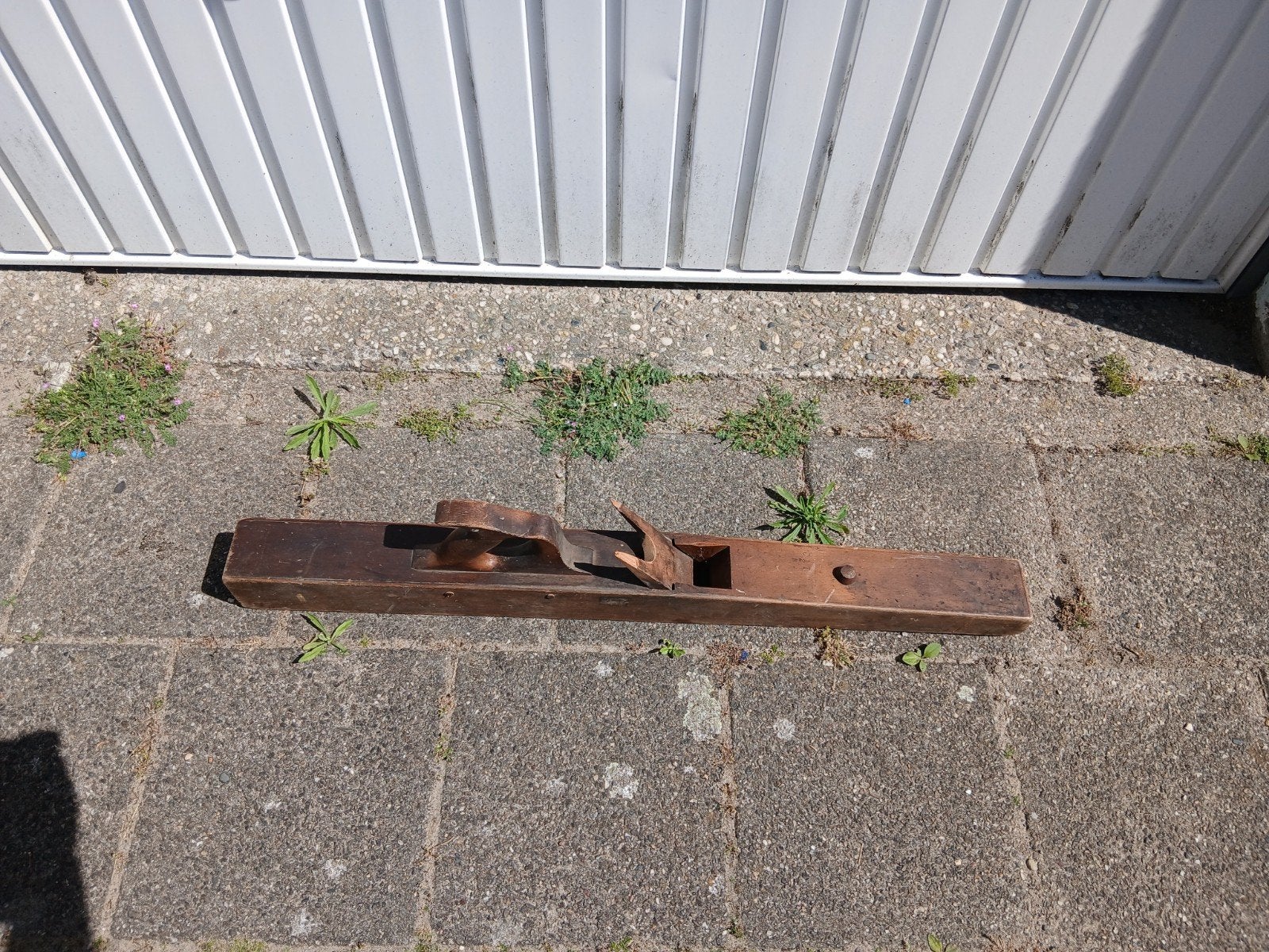 Antieke houten reischaaf - B 7,5 x L 87,5 cm, Ophalen of Verzenden