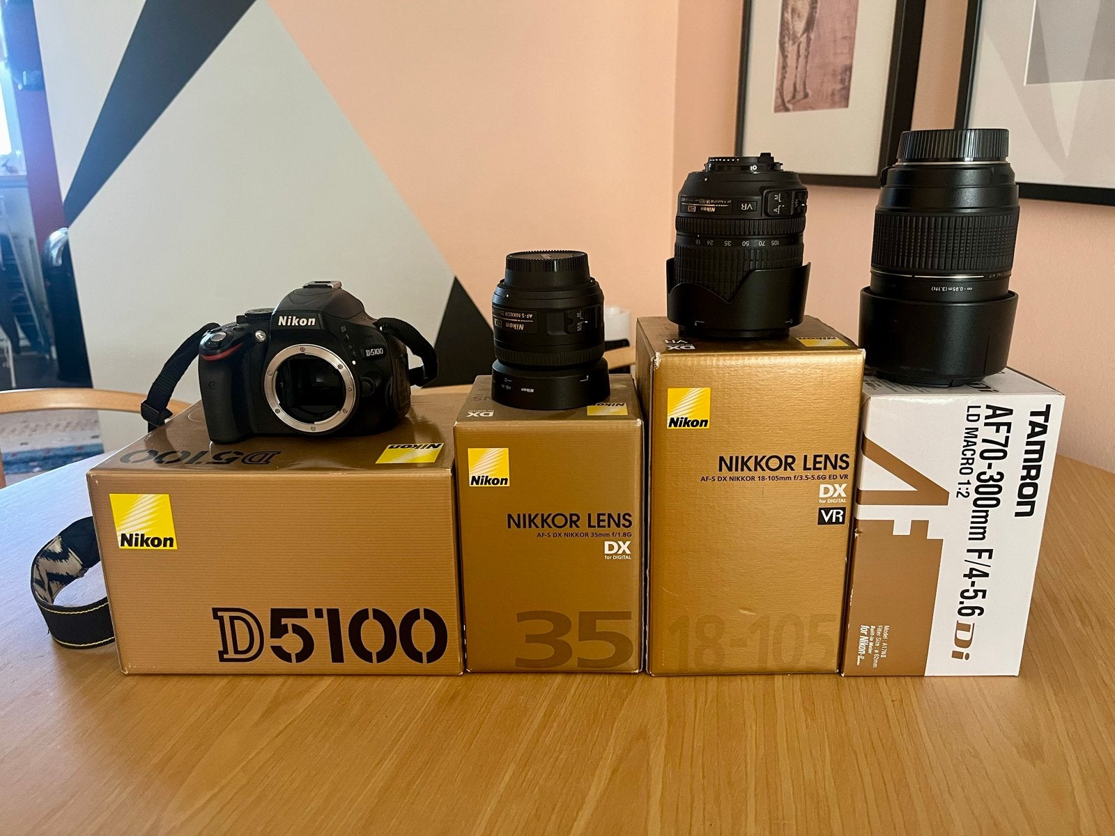 Nikon D5100 spiegelreflexcamera met 3 lenzen en accessoires, Ophalen, Gebruikt, Spiegelreflex, Beeldstabilisatie