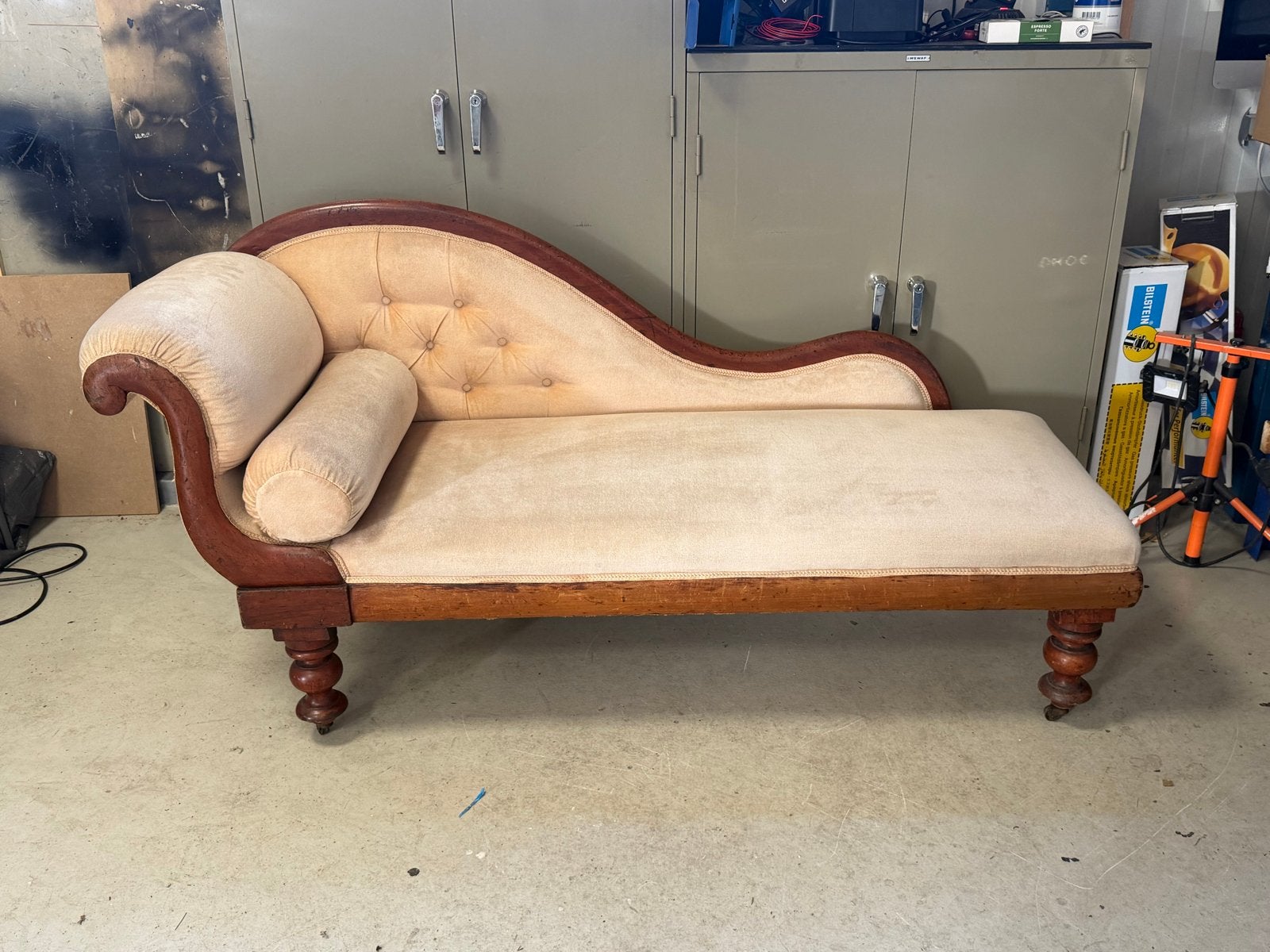 Antieke chaise longue, Victoriaanse stijl, Ophalen, Gebruikt, Eenpersoons, Minder dan 75 cm