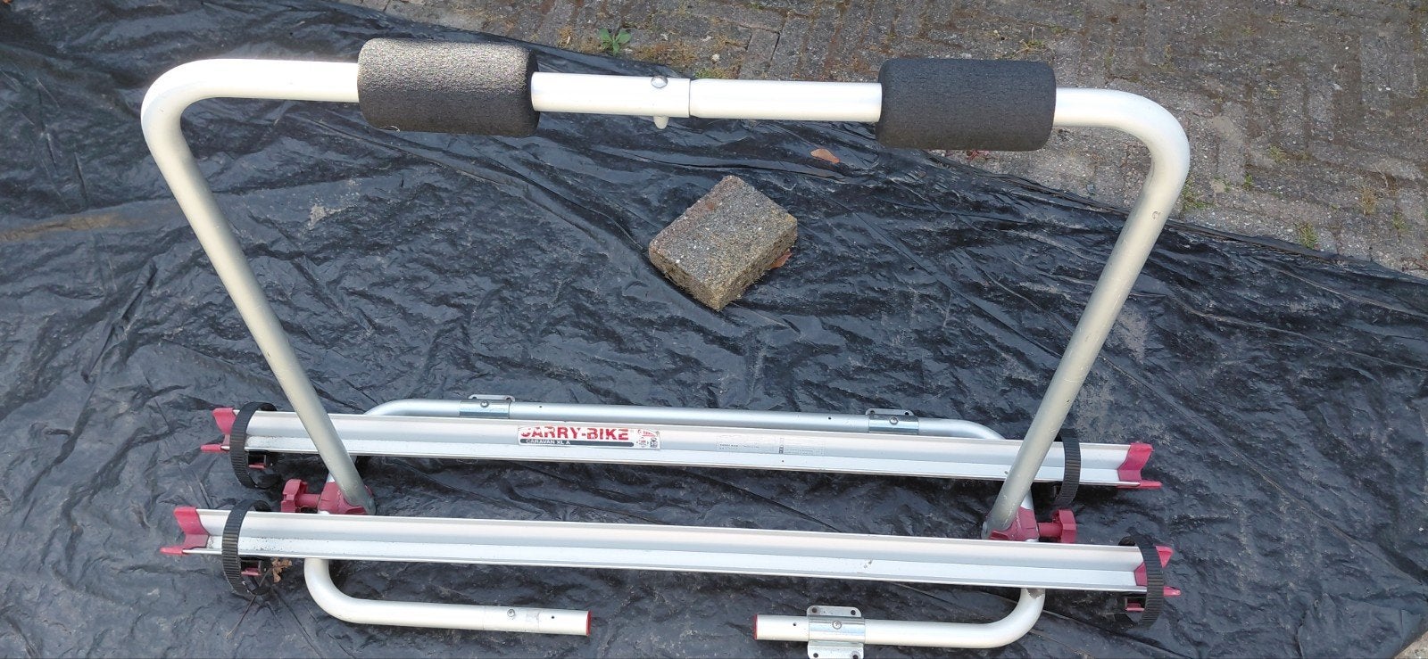 Fietsendrager voor caravan of aanhanger dissel, Ophalen, 2 fietsen, Gebruikt, Fietsendrager-accessoire