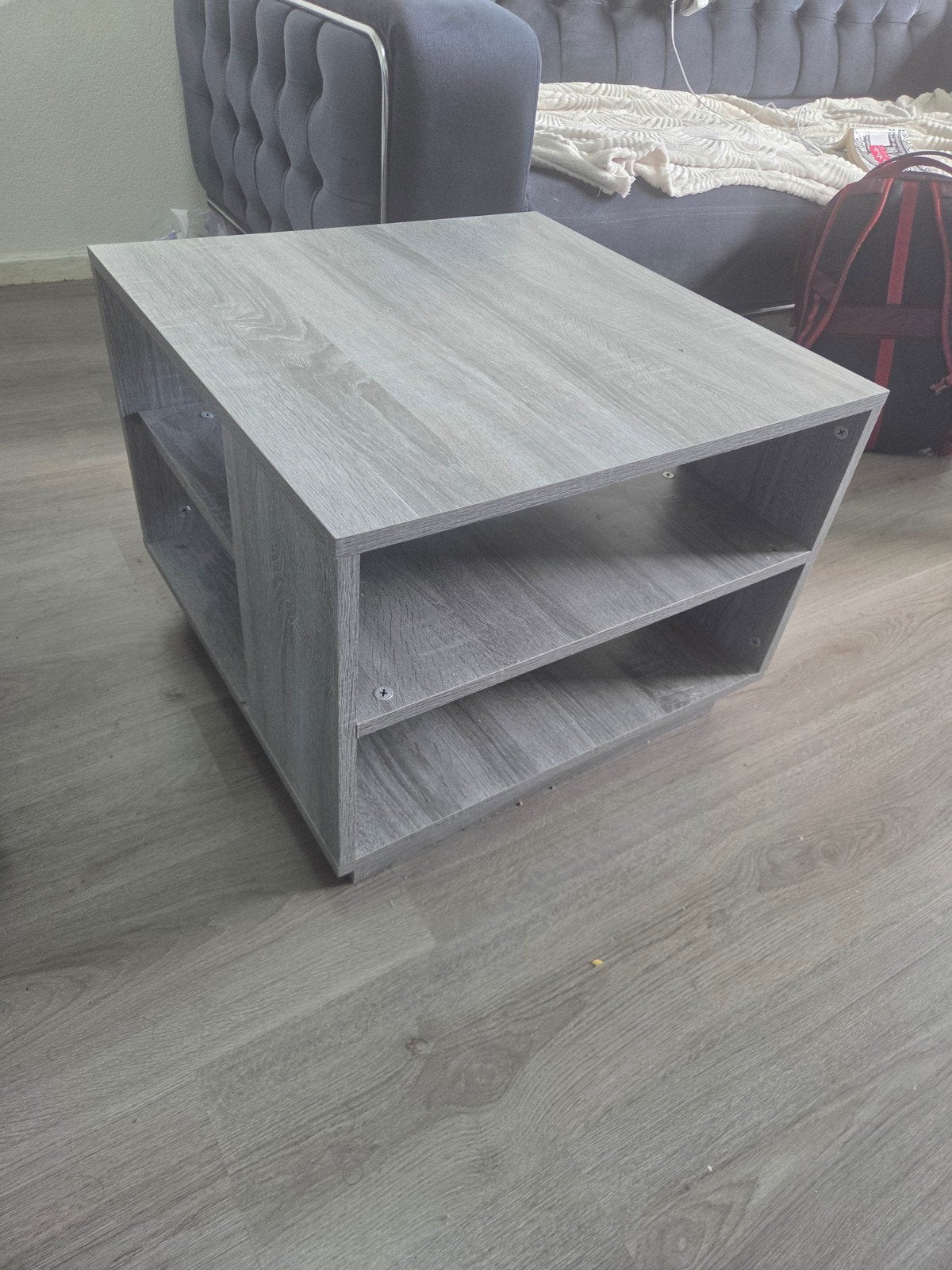 vidaXL Salontafel – Grijs sonoma eiken – Zo goed als nieuw, Ophalen