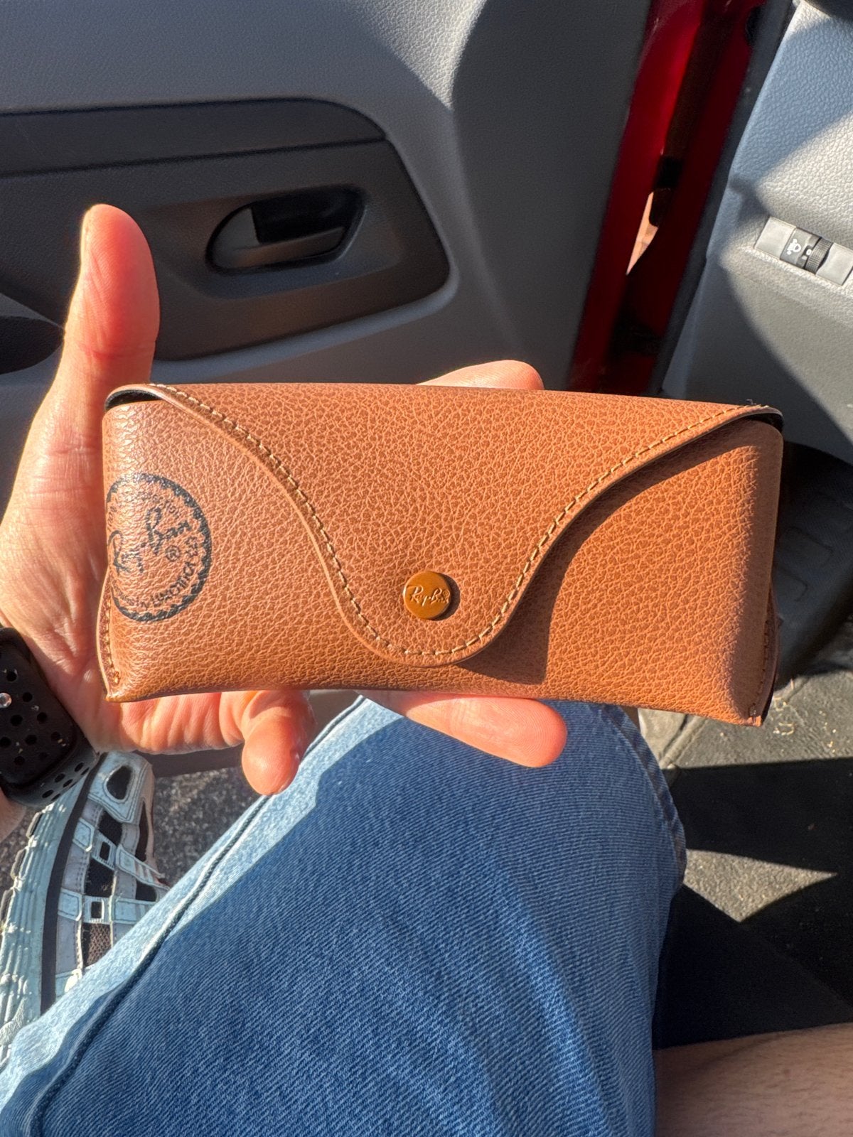 Nieuwe Ray-Ban hoesje met doekje, Ophalen, Zonnebril, Bruin, Nieuw