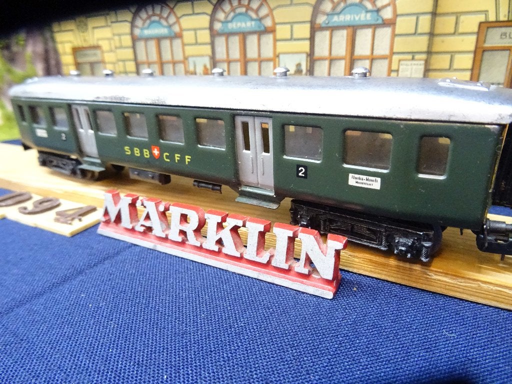 094=Marklin 4038-1 Ic rijtuig van de Zwitserse spoorw.  159, Wisselstroom, Gebruikt, Wagon, Ophalen of Verzenden