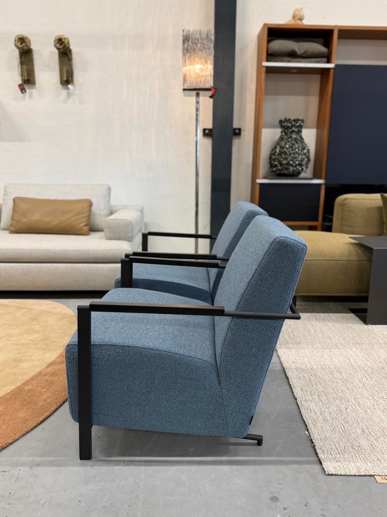 1 Nieuw Harvink Alowa Fauteuil Monza blauw stof Design Stoel, Harvink, Nieuw, 75 tot 100 cm, Ophalen of Verzenden