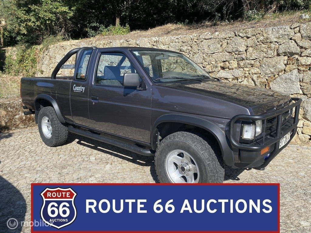 Nissan Pick-Up King Cab 4x4 Country | 1992 | Route 66 Auctio, Auto's, Overige carrosserieën, Zwart, Bedrijf, Handgeschakeld