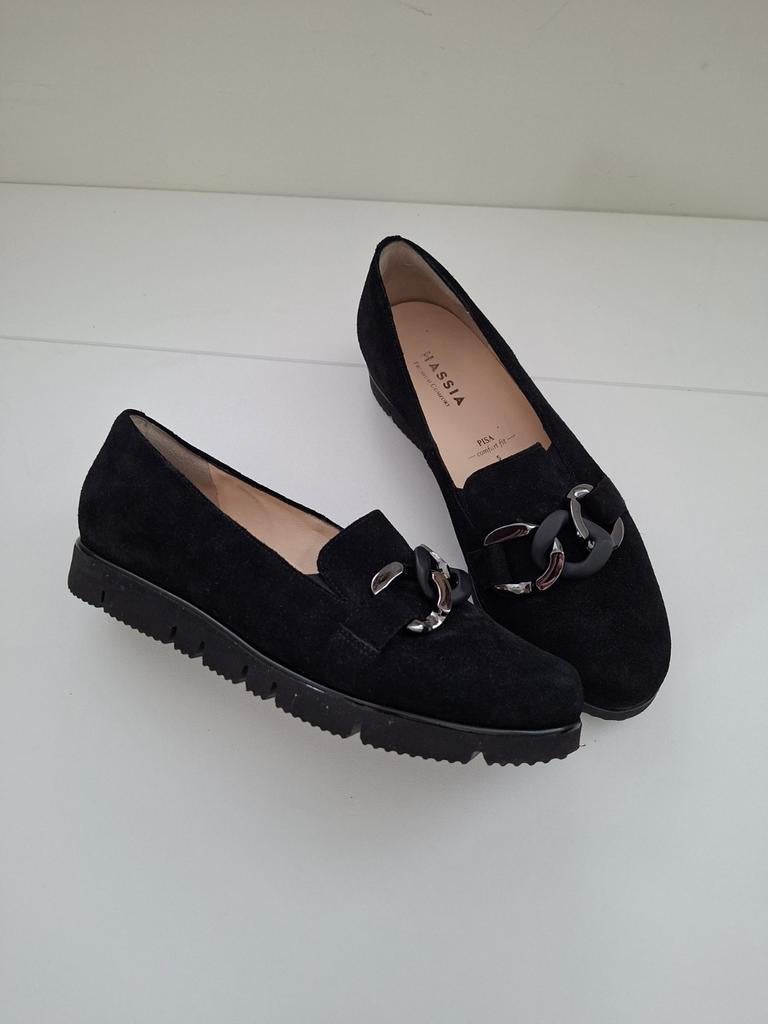 Damesschoenen Hassia zwart maat 5 | 38, Kleding | Dames, Schoenen, Hassia, Ophalen of Verzenden, Zo goed als nieuw, Instappers