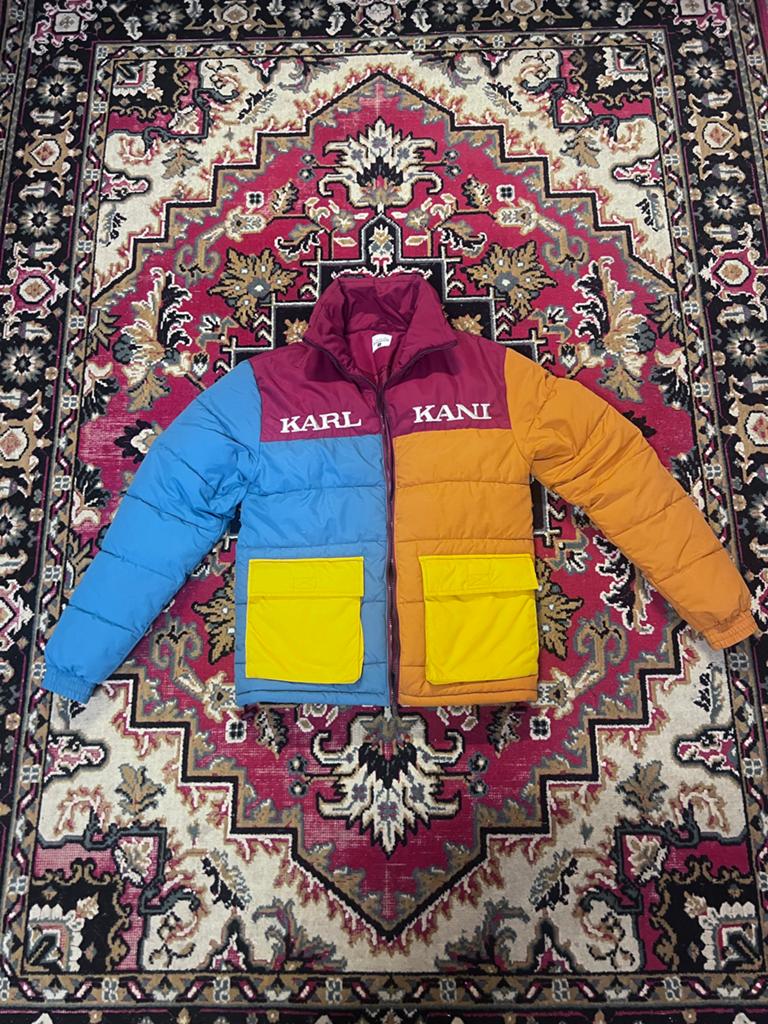 Karl Kani Pufferjack - Kleurrijk en Warm, Ophalen of Verzenden, Gedragen, Maat 46 (S) of kleiner, Overige kleuren
