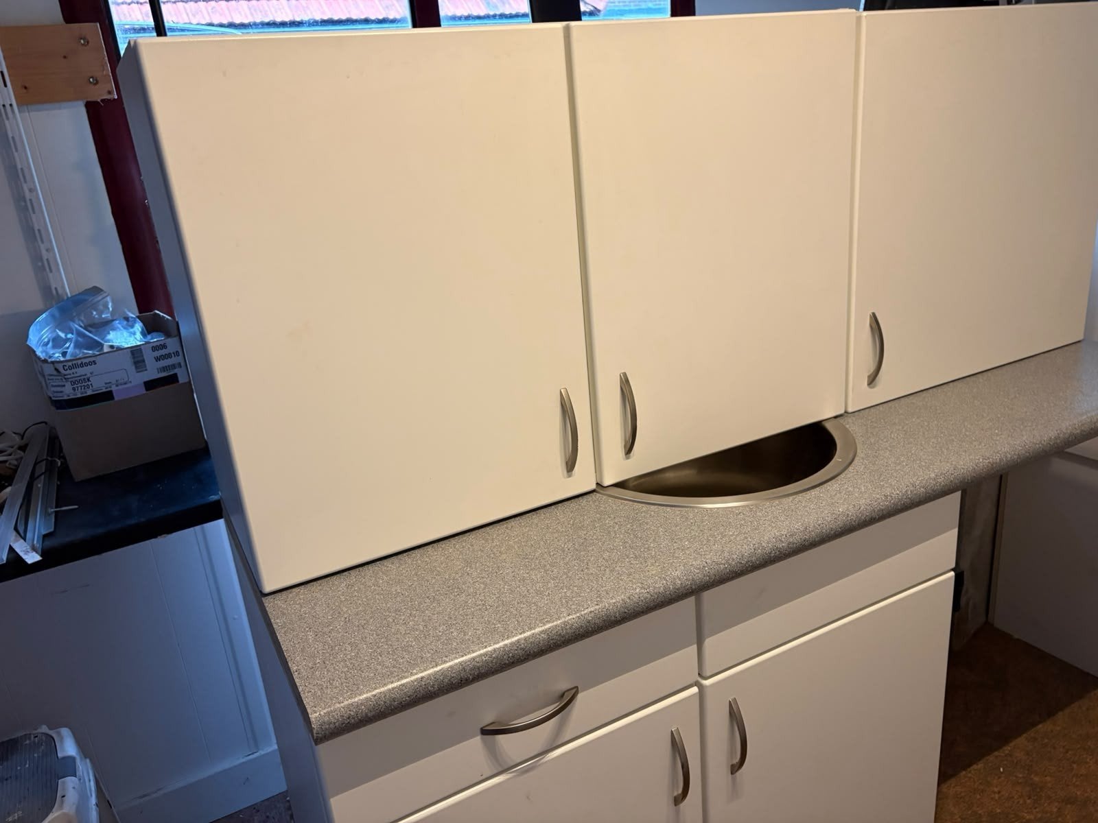 Keukenblok, Ophalen, Gebruikt, Wit, Enkelwandige keuken