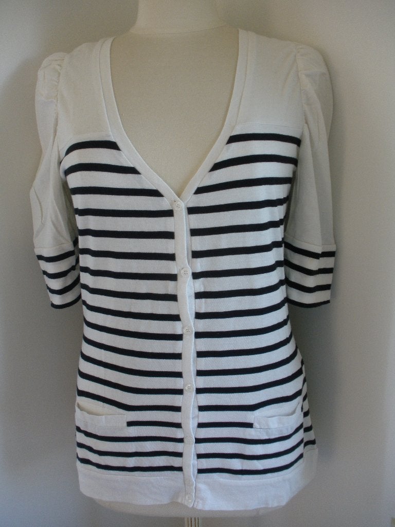DEPT vest korte mouw blauw wit streep maat L, Maat 38/40 (M), Blauw, Ophalen of Verzenden, Zo goed als nieuw