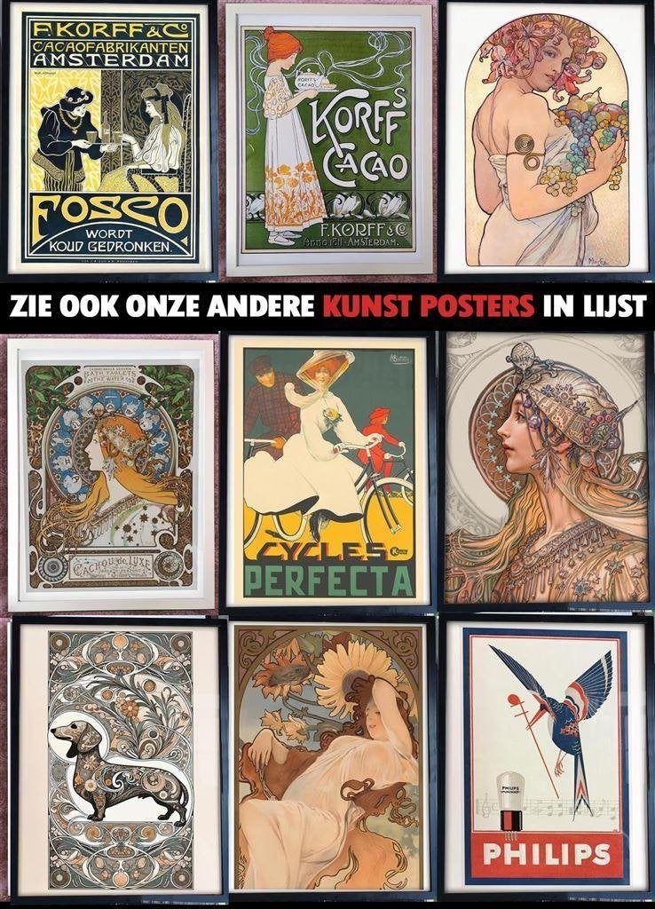 [Poster in Frame] Lait pur stérilisé Steinlen jugendstil, Verzenden