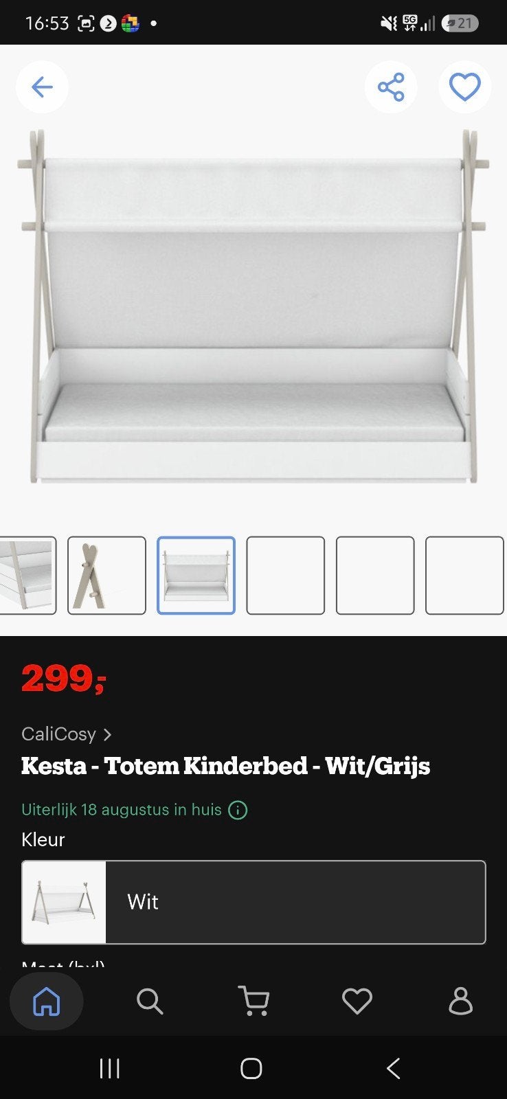 tipi tent 1-persoonsbed, Ophalen, Kinderkamer, Speels, Scandinavisch, Gebruikt, 90 cm
