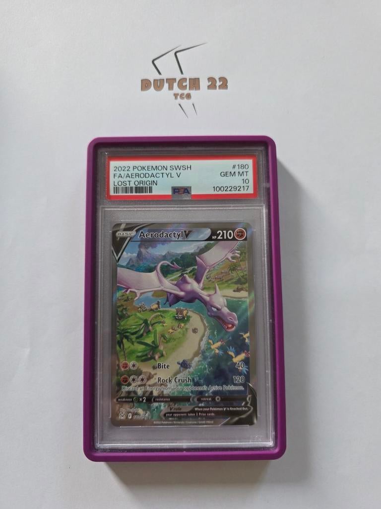 Aerodactyl V Lost Origin PSA10 #180 Pokemon, Ophalen of Verzenden, Nieuw, Losse kaart, Foil