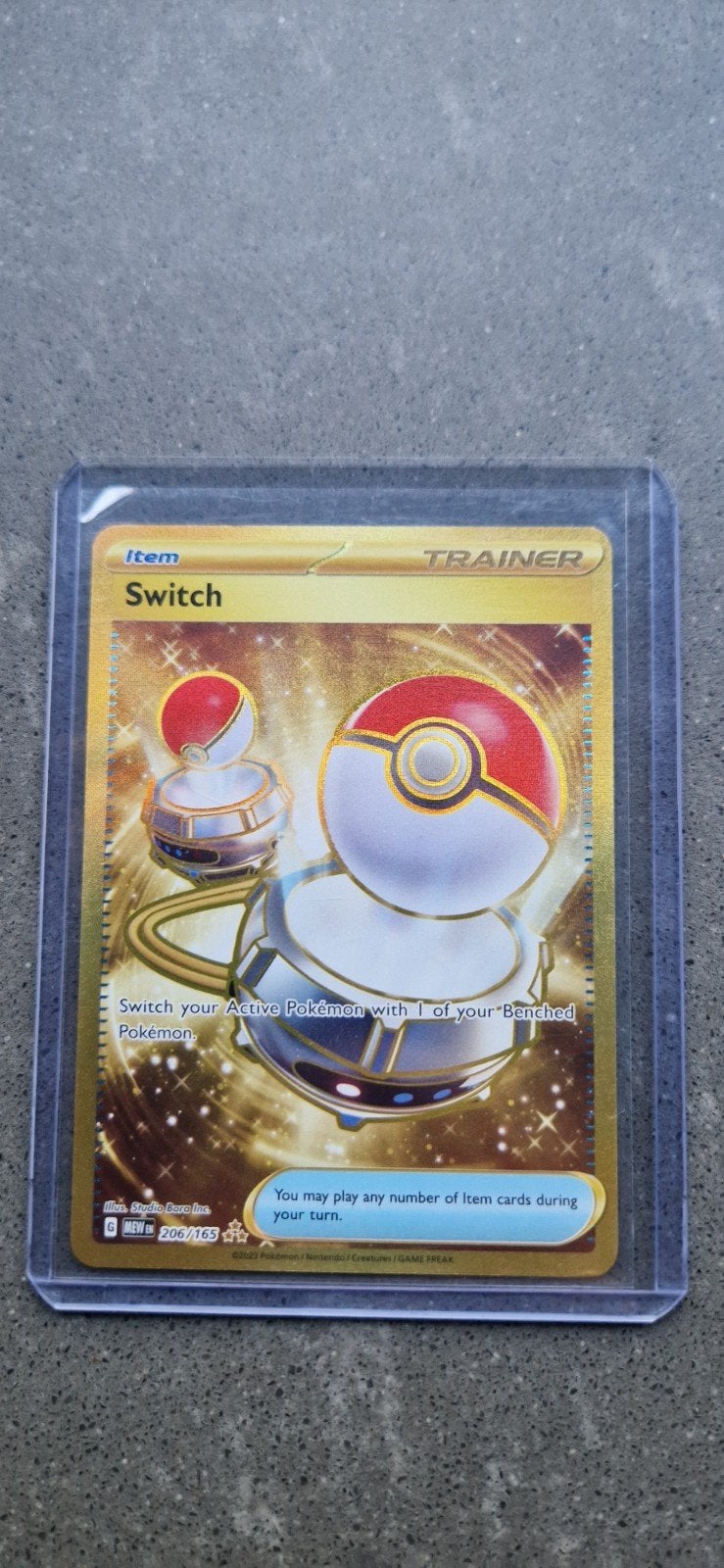 Pokémon TCG: Switch Trainer Kaart 206/165, Ophalen of Verzenden, Zo goed als nieuw, Losse kaart, Foil
