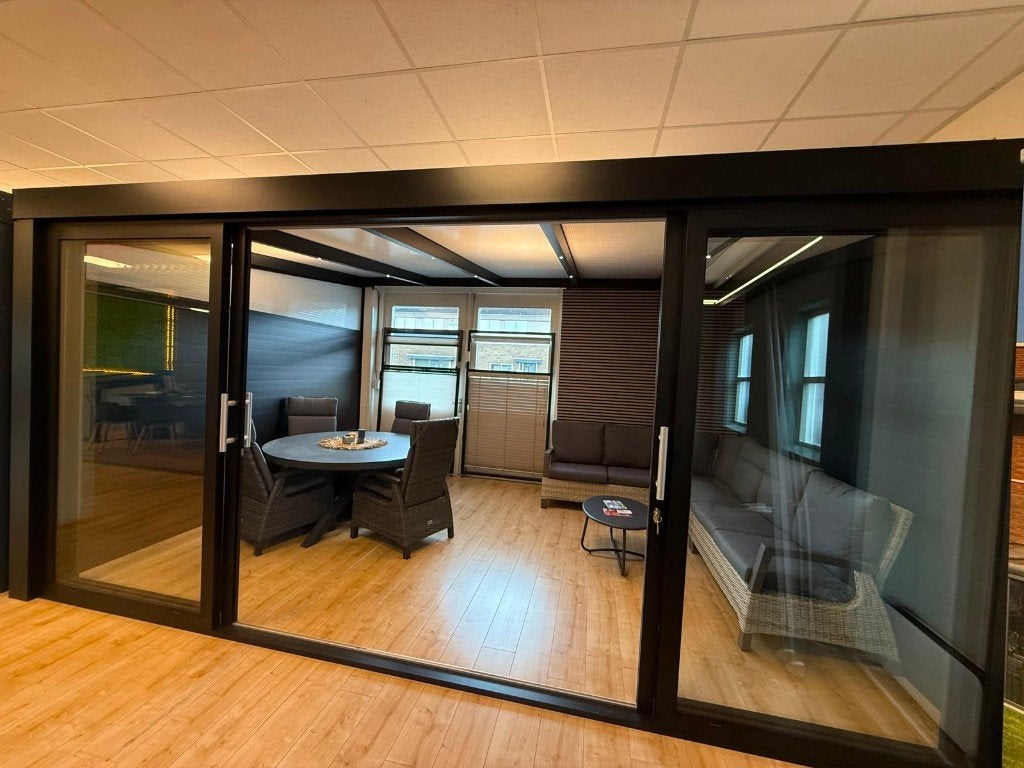 Veranda Tuinkamer 500 x 350 / Schuifpui / Aluminium wanden