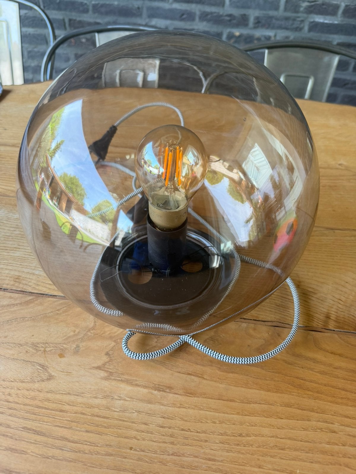 Ikea bol lamp, Ophalen, Zo goed als nieuw, E27 (groot), Led-lamp