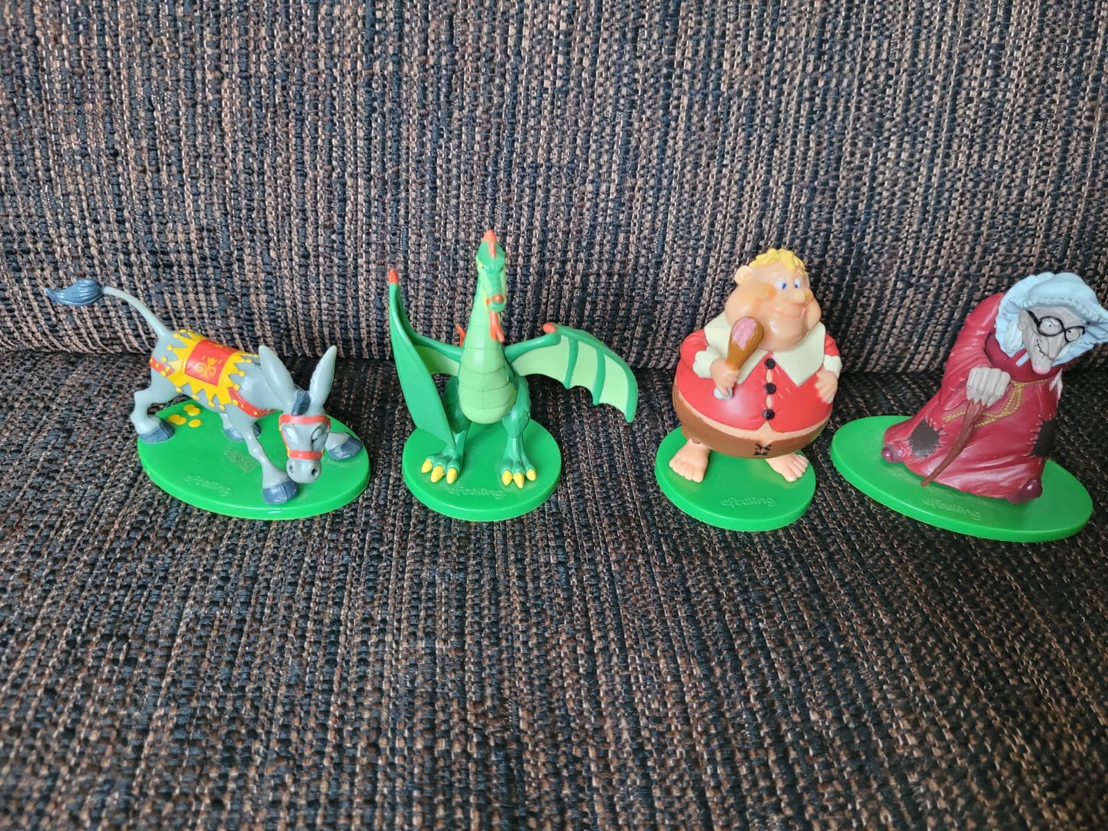 4 x efteling poppetjes plastic ezeltje strekje, Ophalen of Verzenden, Gebruikt, Beeldje of Poppetje