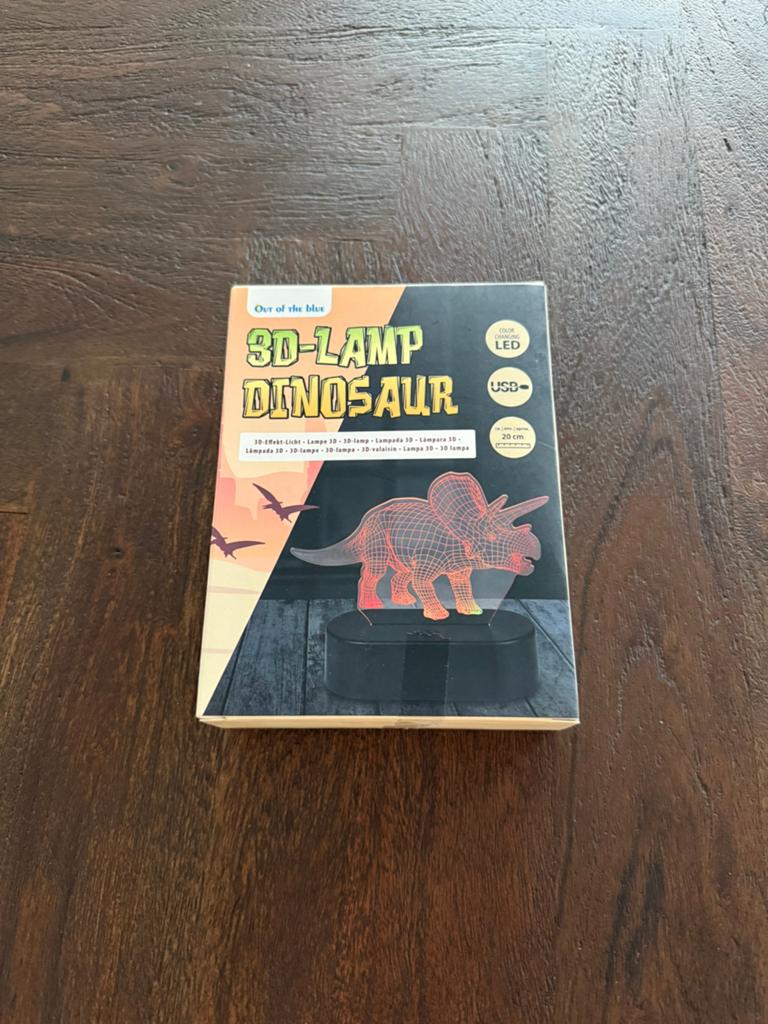 Dinosaur lamp 3D - nieuw in doos!, Kinderen en Baby's, Kinderkamer | Inrichting en Decoratie, Ophalen of Verzenden, Nieuw, Lamp