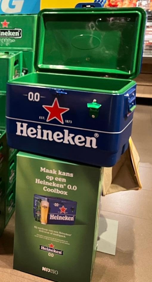 Unieke Heineken 0.0 Vintage Metalen Koelbox – NIEUW IN DOOS!, Ophalen of Verzenden, Nieuw, Koelbox, Koelelement