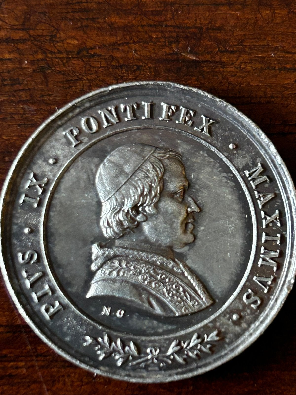 Zilveren Medaille Paus Pius IX - 19e Eeuw (8,69 gram), Postzegels en Munten, Ophalen of Verzenden, Zilver, Buitenland