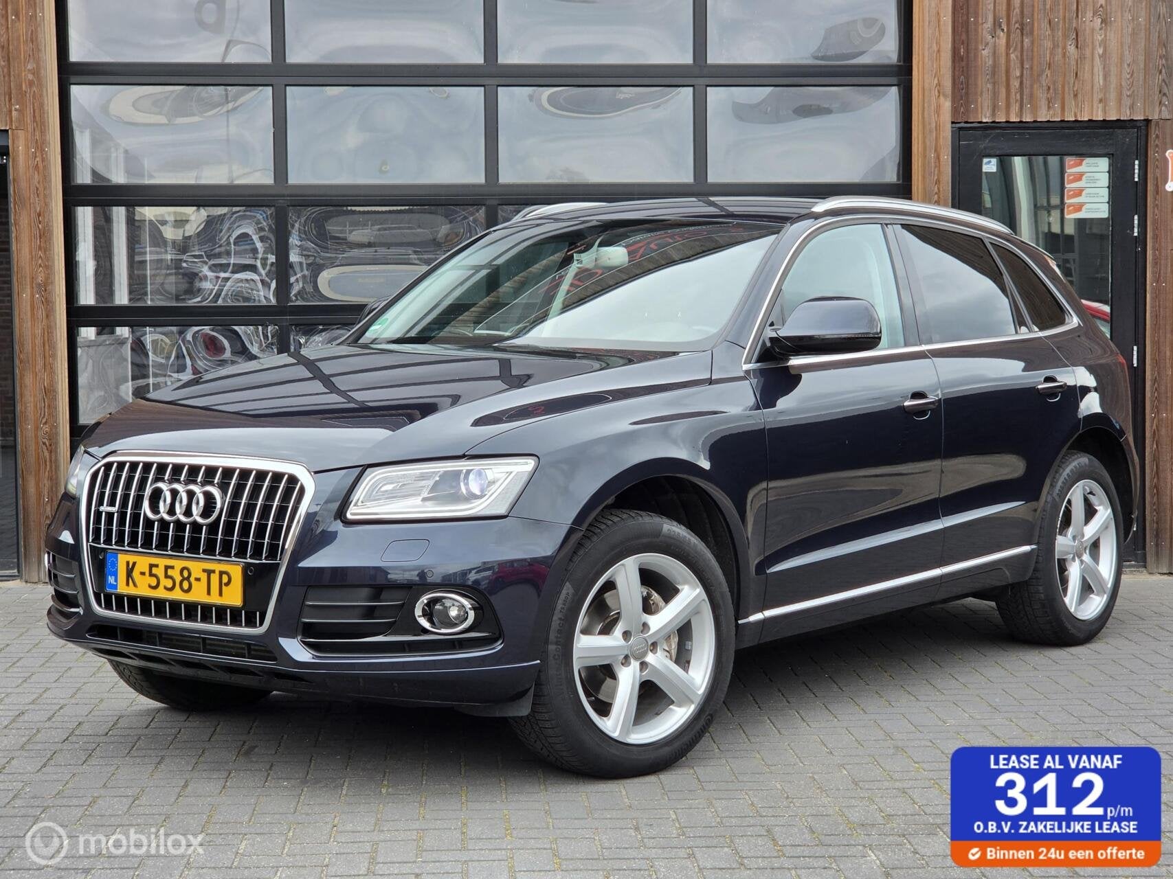 AUDI Q5 2.0 TFSI QUATTRO 230PK CARPLAY LEER NAVI CRUISE TREK, Auto's, Automatische klimaatregeling, Gebruikt, 4 cilinders, Blauw