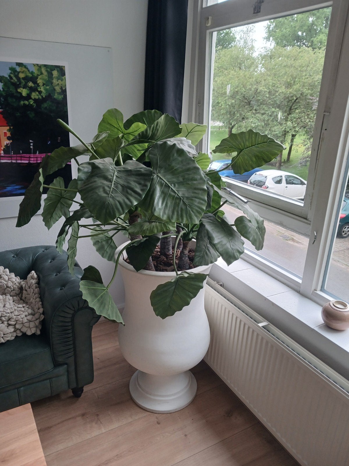 Grote, realistische kunstplant met houten snippers, Ophalen, Binnen, Groen, Onderhoudsvrij