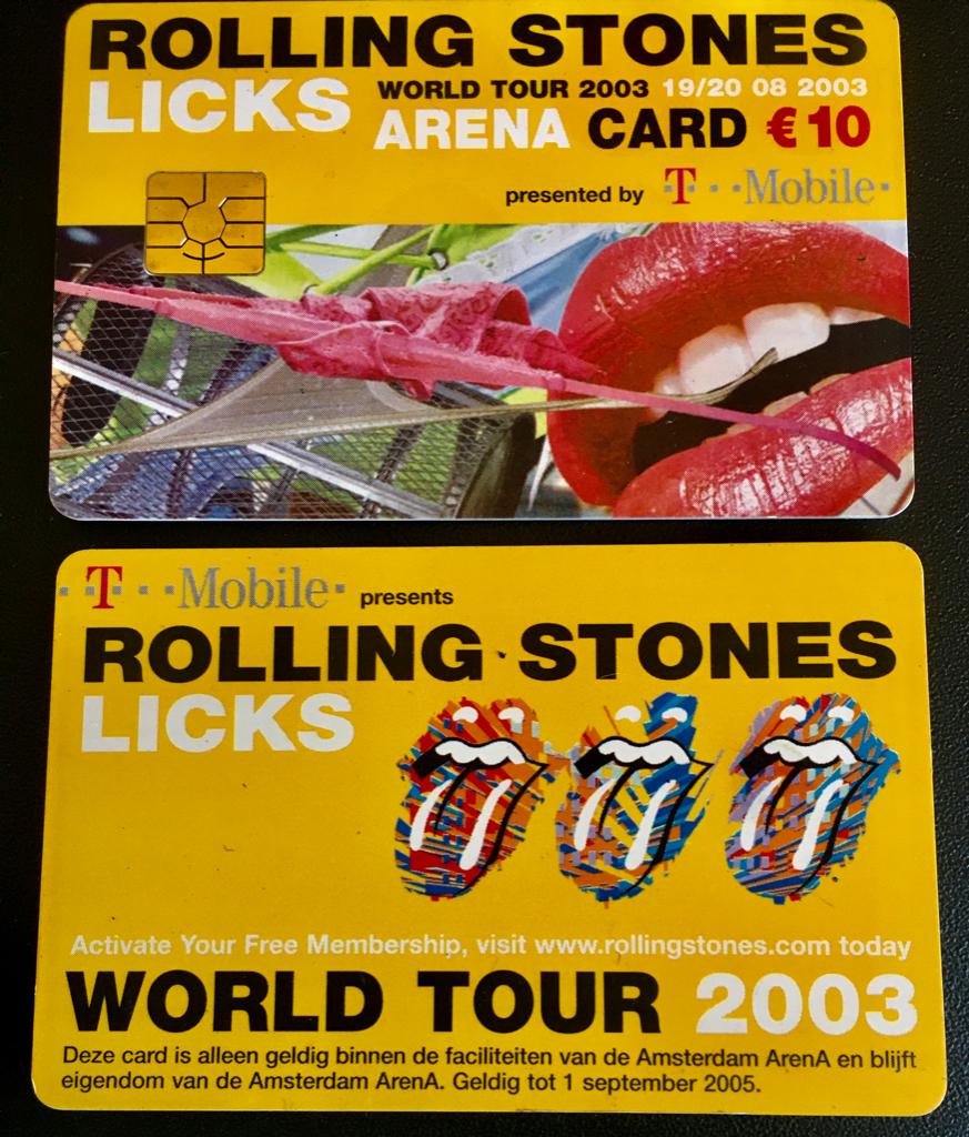 MP701C Rolling Stones  ARENA Licks Card 1 €2    2003, Ophalen of Verzenden, Nederland