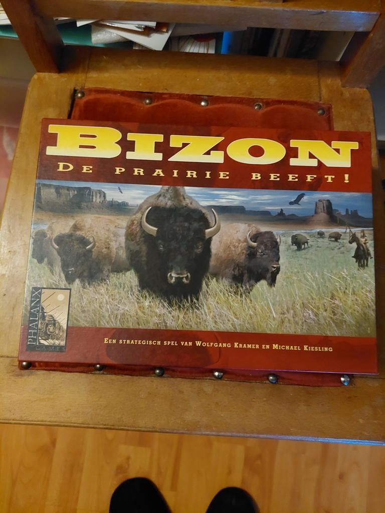 Bizon: De Prairie Beeft! Strategisch Bordspel, Een of twee spelers, Ophalen of Verzenden, Gebruikt, Phalanx Games
