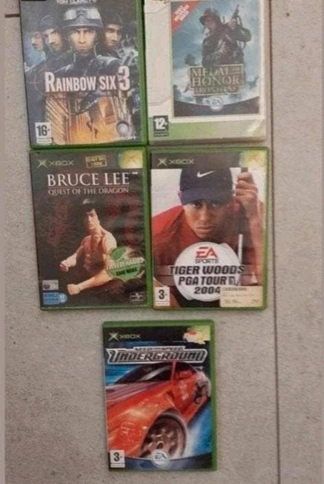 Xbox Original Games:Rainbow Six 3, Medal of Honor, Bruce Lee, Online, Gebruikt, Shooter, 1 speler