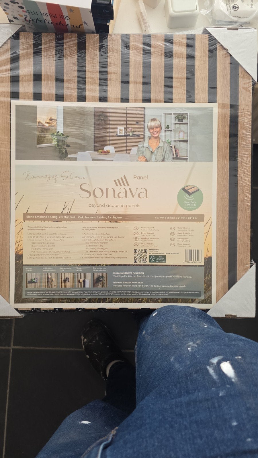 Sonava Akoestisch Wandpaneel Eiken - 16 stuks Nieuw in verpa, Hout, Nieuw, Bruin, Modern