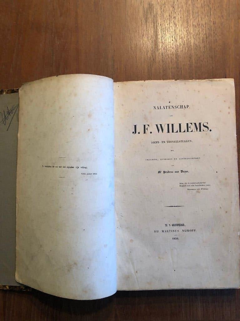 1856 Nalatenschap van J.F. Willems: Dicht- en Toneelstukken, Antiek en Kunst, Ophalen of Verzenden, J.F. Willems