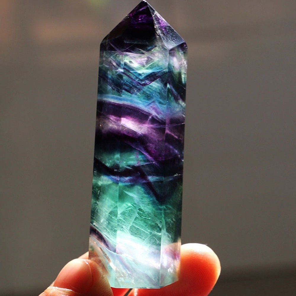 Fluoriet Healingstick / 100% Fluorite Helen Healing Kristal, Verzenden, Mineraal