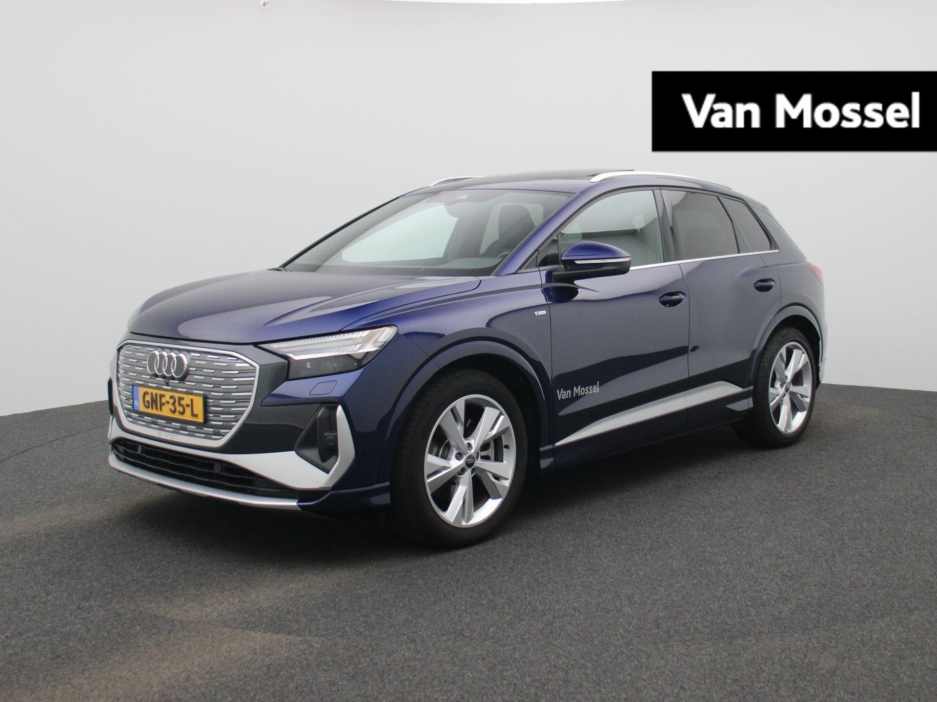 Audi Q4 e-tron 45 Edition 82 kWh | Demo | Glazen panoramadak, Auto's, Automaat, 12 maanden, Zwart, 82 kWh
