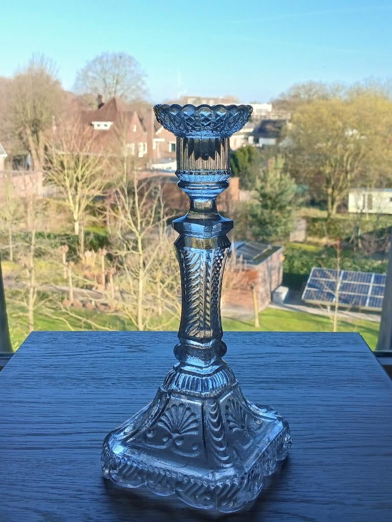Kandelaar Fenner Glashütte Persglas Art Deco, Ophalen of Verzenden, Glas